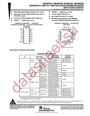 SN74HC257DR datasheet  